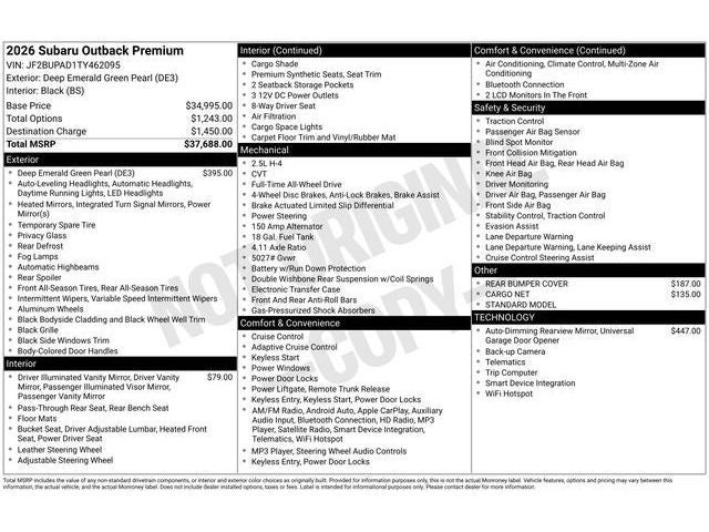 2026 Subaru OUTBACK Premium
