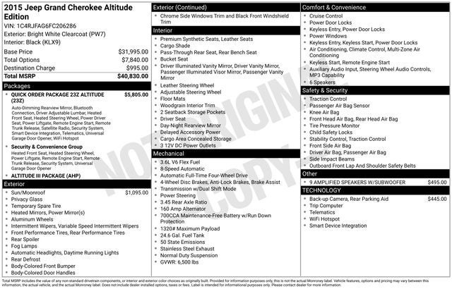 2015 Jeep Grand Cherokee Altitude