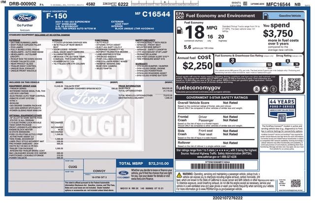 2021 Ford F-150 Tremor