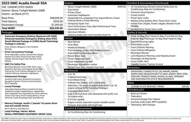 2023 GMC Acadia Denali