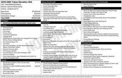 2025 GMC Yukon Elevation