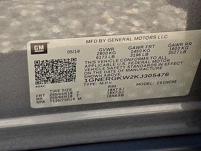 2019 Chevrolet Traverse LT Cloth w/1LT