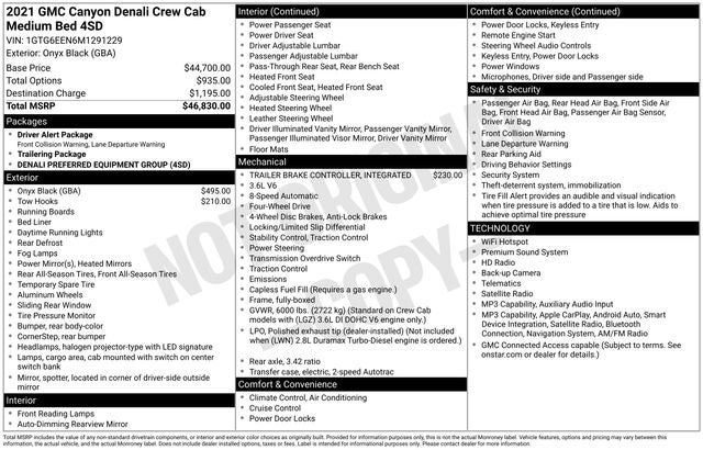 2021 GMC Canyon Denali