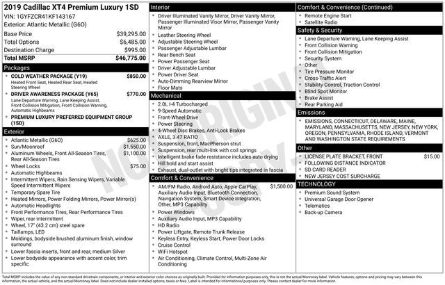 2019 Cadillac XT4 Premium Luxury