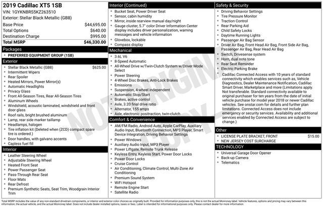 2019 Cadillac XT5 Base