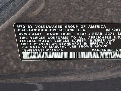 2018 Volkswagen Passat 2.0T SE w/Technology