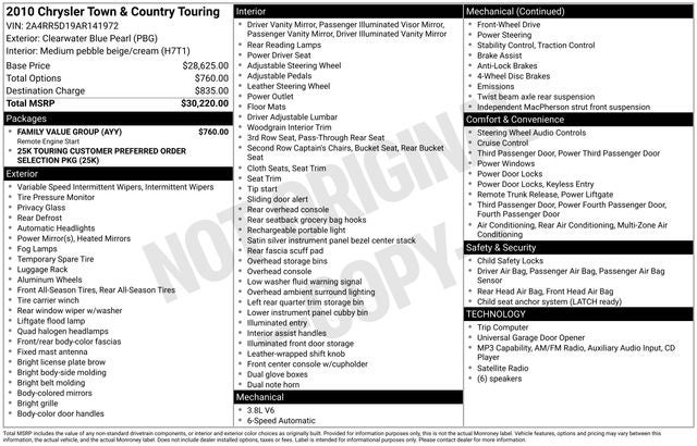 2010 Chrysler Town & Country Touring