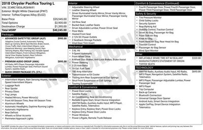 2018 Chrysler Pacifica Touring L