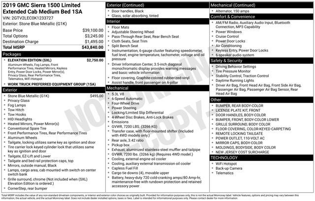 2019 GMC Sierra 1500 Limited Base