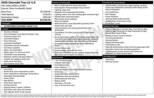 2020 Chevrolet Trax LS