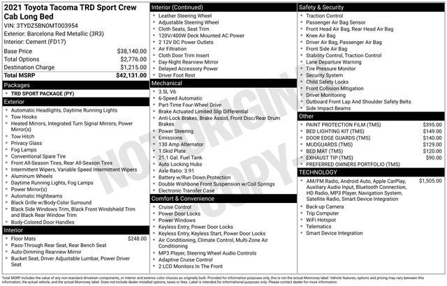 2021 Toyota Tacoma SR5 V6