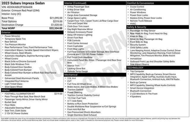 2023 Subaru Impreza Base