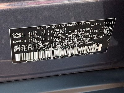 2018 Subaru Outback 2.5i Premium
