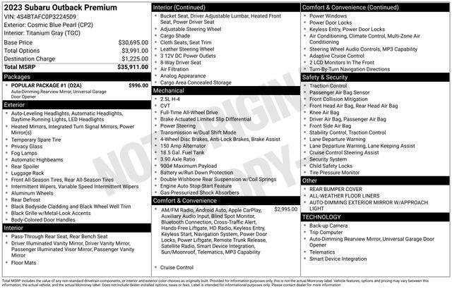 2023 Subaru Outback Premium