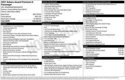2021 Subaru Ascent Premium