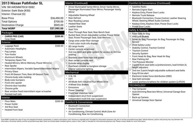 2013 Nissan Pathfinder SL
