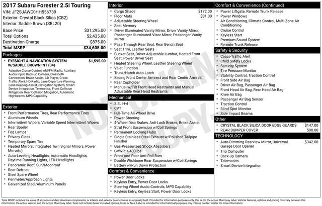 2017 Subaru Forester 2.5i Touring