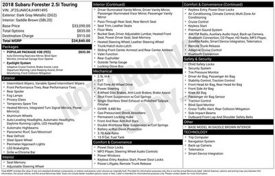 2018 Subaru Forester 2.5i Touring