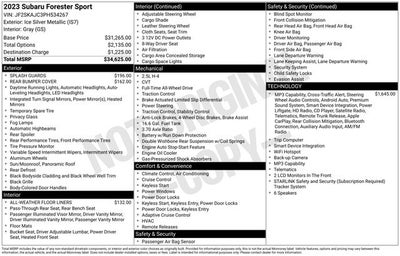 2023 Subaru Forester Sport