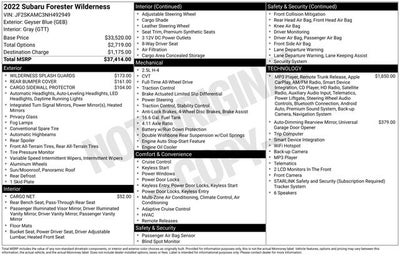 2022 Subaru Forester Wilderness