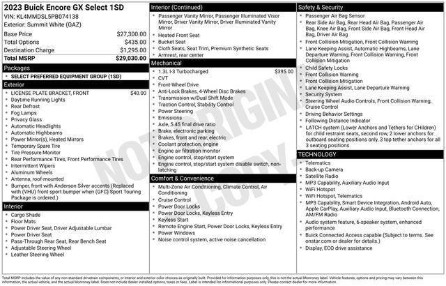 2023 Buick Encore GX Select
