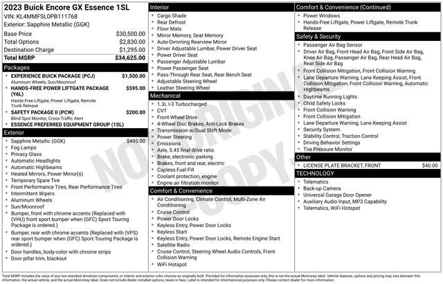 2023 Buick Encore GX Essence