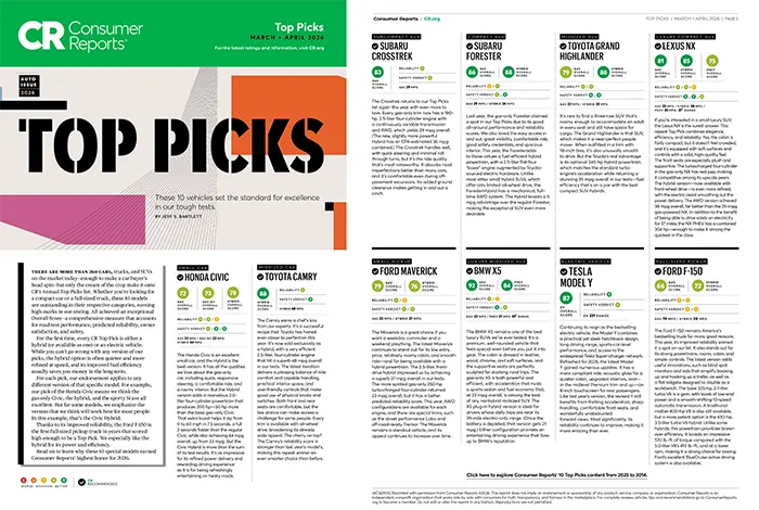 Consumer Reports Top Picks | Burke Subaru in Cape May Court House NJ