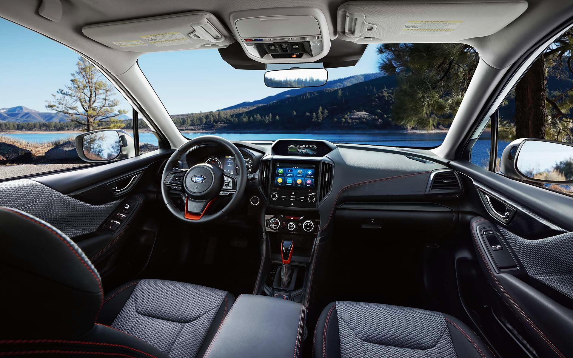 The interior and front dash of the 2022 Forester. | Burke Subaru in Cape May Court House NJ