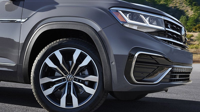 Exterior detail of vehicle tire and trim